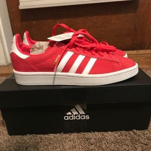 adidas campus red womens